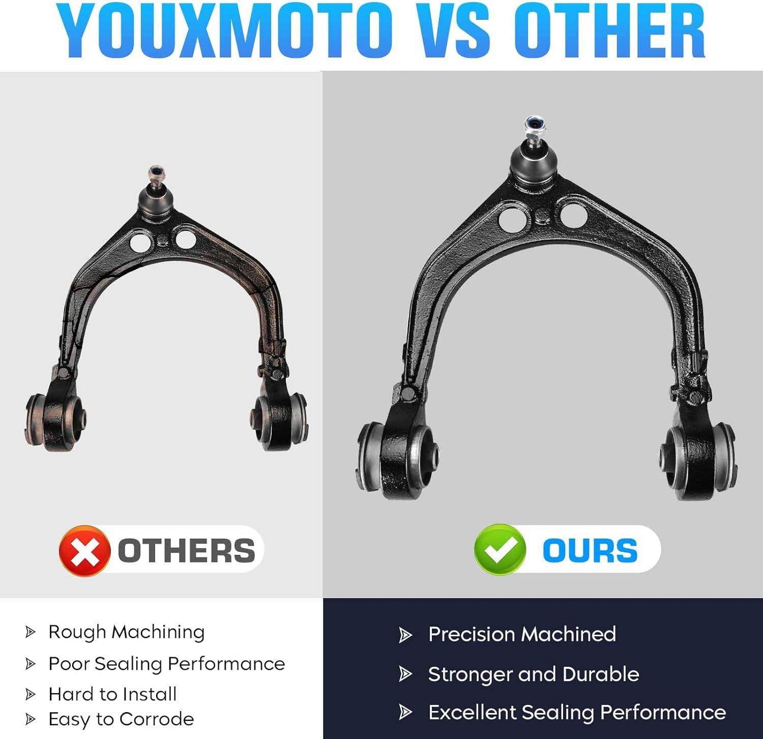 RWD Front Suspension Kit Control Arms Fit for Chrysler 300 2005-2010 Dodge Challenger 2008-2010, Charger 2006-2010, Fit for Magnum 2005-2008 K620177 K620178 K620258 K620257-14 pcs